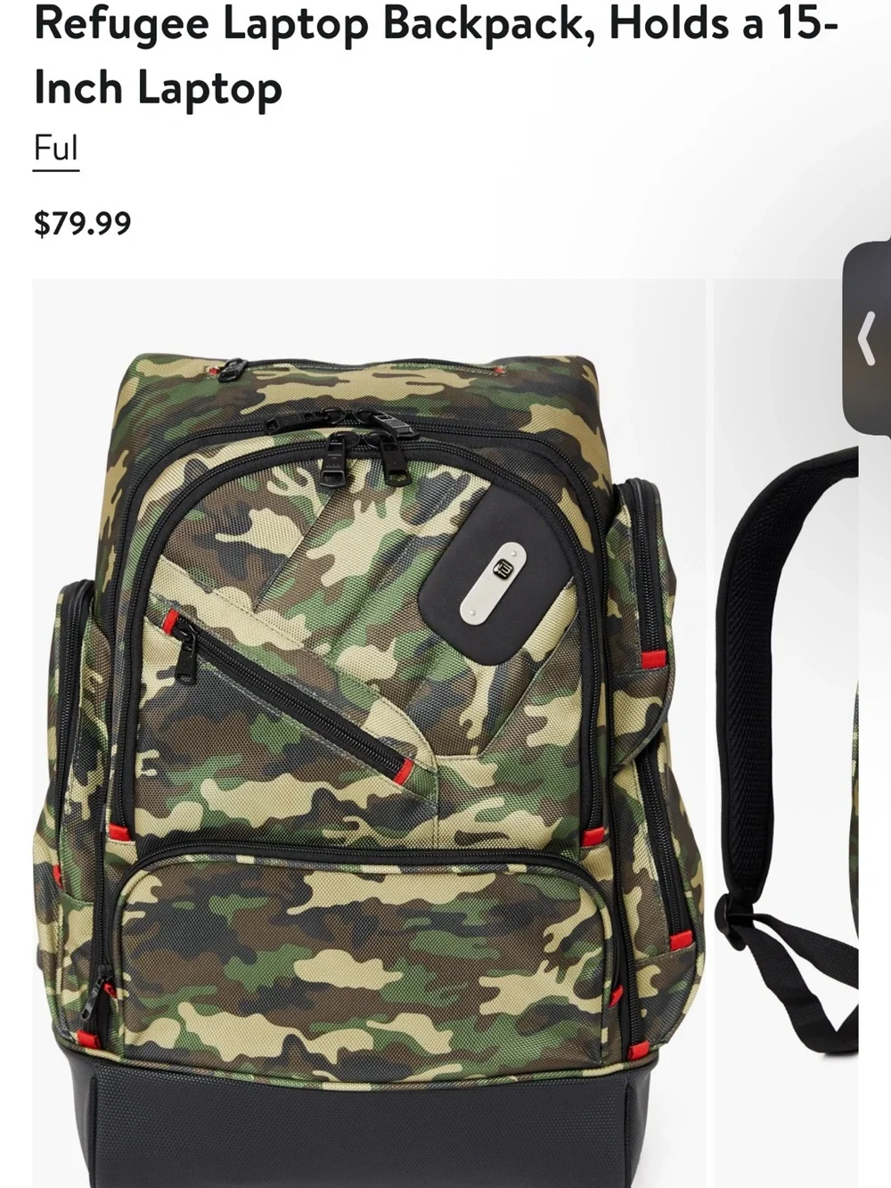 FUL refuge Camo Laptop Backpack - Green Camo